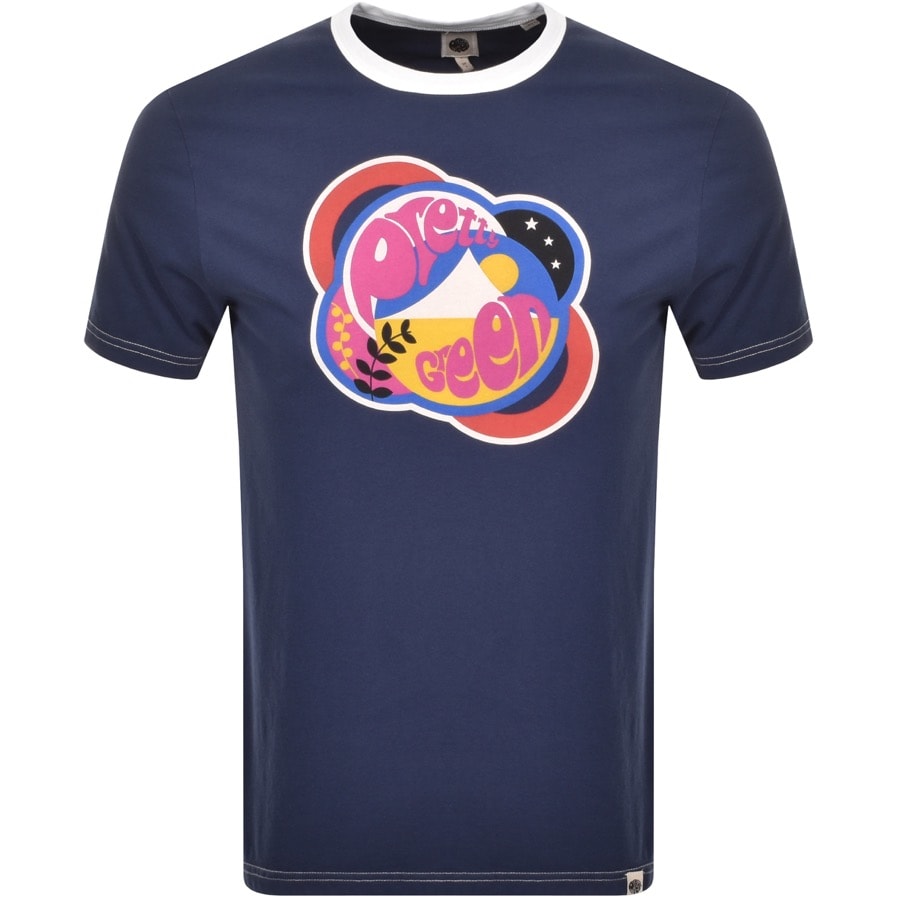 Alternative Image for ProductPretty Green Ashcott Logo T Shirt Navy1